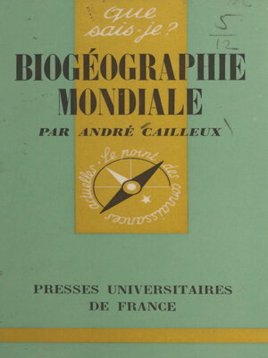 cover image of Biogéographie mondiale